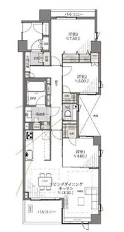アルス代々木参宮橋コートアデリオンの間取り図
