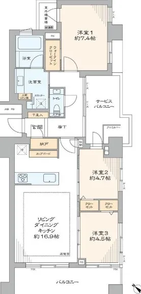 プラウド赤坂の間取り図